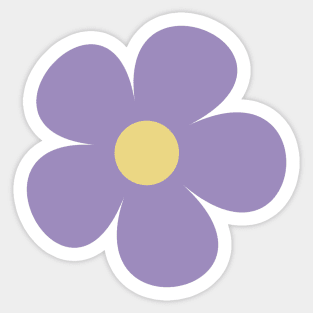 cute muted purple retro flower Sticker